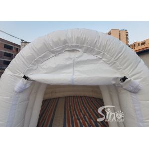 5m Portable Small White Party Inflatable Igloo Dome Tent With Entrance Tunnel