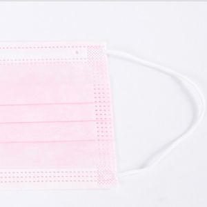 Pink Breathable Children'S Disposable Face Masks Protective CE