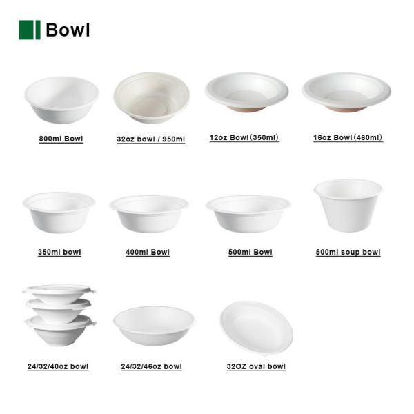 Disposable Biodegradable Sugarcane Eco Friendly Take Away Food Container Bagasse Food Bowls