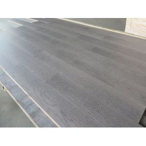 Dark Grey Oak Engineered wood Flooring, Prime AB Grade & Brushed Finishing