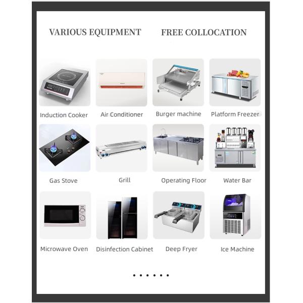 Vacuum Tyre Mobile Food Carts with Grilled Sausage Machine and Stainless Steel Design