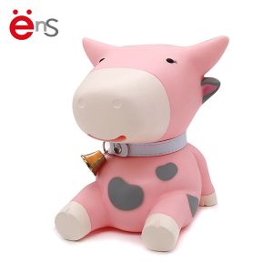 PVC Cow Plastic Piggy Bank Toy Lovely For Money Saving OEM ODM