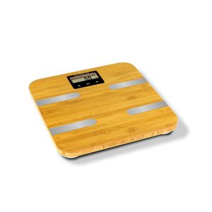 Battery Powered 396LBS Bamboo Bathroom Scale