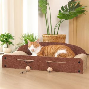 Cat Scratcher Cardboard Lounge Bed, Durable Cat Scratcher Extra Large Lounger