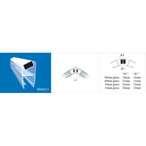 Quality Sealing Strips/waterproof magnetic strips/shower door seals/PVC Magnetic Seal 008GC1 for sale