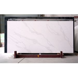 Quality White Calacatta Indoor 30mm Quartz Kitchen Countertops for sale