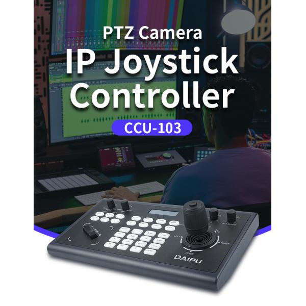 IP PTZ Camera Control Keyboard with 4D Joystick and NDI Controller by DAIPU CCU-103