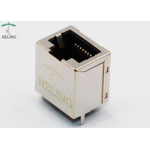 8P8C Vertical 180 Degree RJ45 Modular Jack Connector For Network Switches