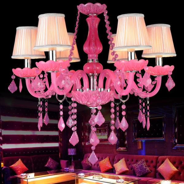 Pink Crystal Chandelier Low Price For Bar Foyer Living room Decor ( WH-CY-22)