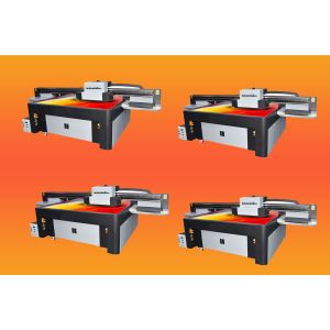 Steel Frame UV Flatbed Printer With Double White Color Printing And LED