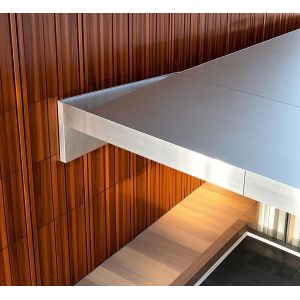 Wooden grain type conventional panel Aluminium Facade outside Wall Cladding