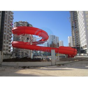 Customized Big Curve Water Slide Complex Spiral Pool Slide For Adults Kids