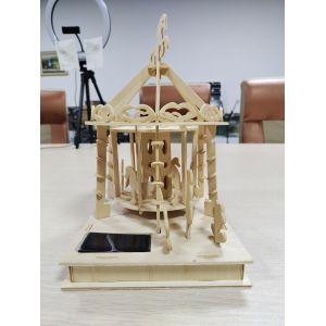 DIY Self Assembling Solar Educational Toys Wooden Playground Toys