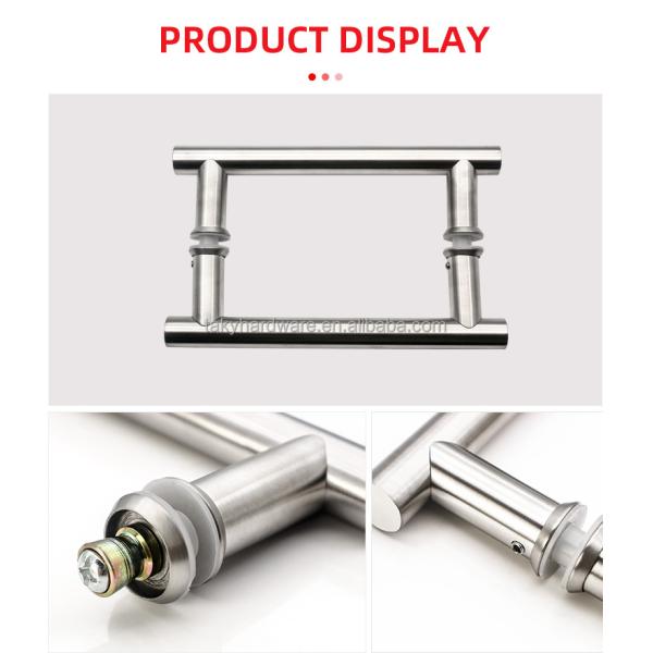 Best Selling Modern Design Stainless Steel Pull Handle Durable Solid for Glass Sliding Door Polished Glass Door Handle
