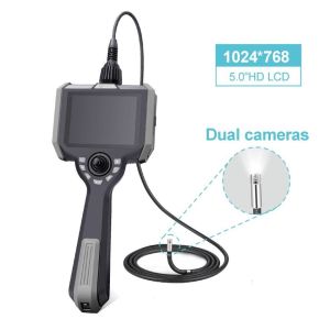 6.0mm 1.0MP HD 5 inch 360 degree articulation borescope industrial endoscope