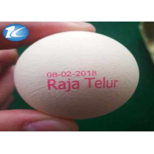 Quality Expiry Date Egg Printing Machine With Pink / Blue / Green Color Ink for sale