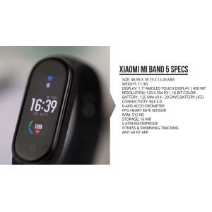 Xiaomi Mi Band 5 Smart Watch Bracelet Magnetic Charge Blue-tooth5.0 Heart Rate