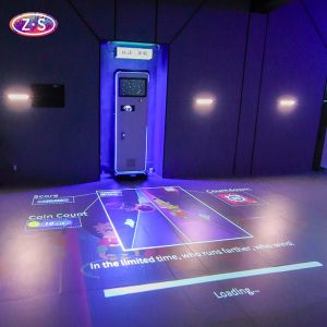 Multiplayer Cooperative Mobile Interactive Floor Projection System Team Games