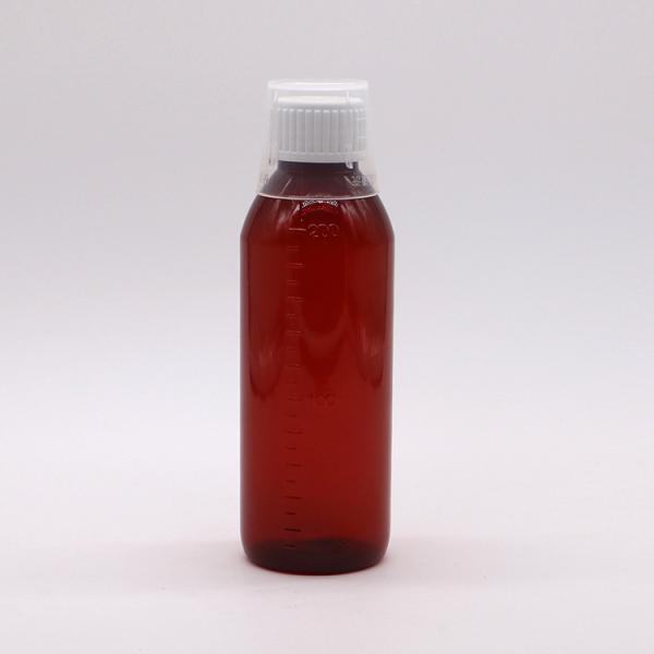 200cc Oval Amber Prescription Pharmacy Bottles PET Liquid Medicine for Pharmacy Storage