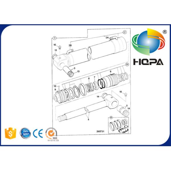 991/00145 99100145 991 00145 Ram Dipper Cylinder Seal Kit for JCB 214e/3CX