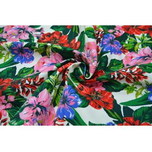 Natural Cotton Fabric / 16OZ Cotton Canvas With Nice Flower Printing