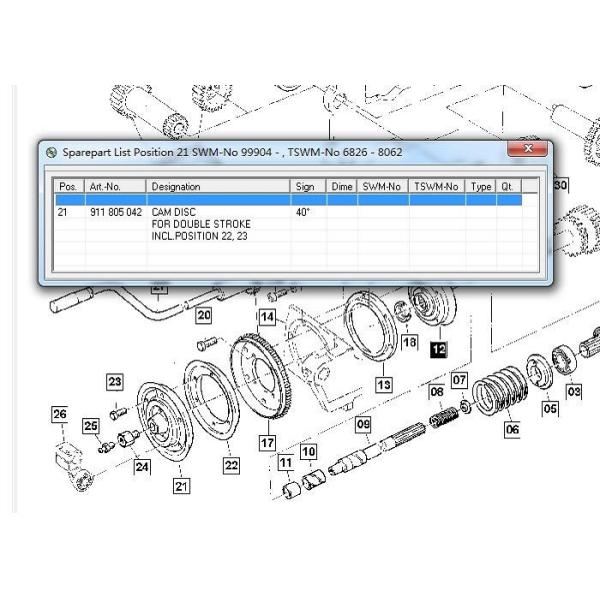 Cam Disc Sulzer Loom Spare Parts Let Off Take Up Drive Warp Let Off Maggregate