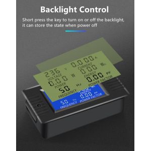 LCD Display 100A Digital Ammeter Voltmeter Power With Split CT CE FCC