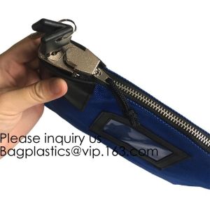 Locking Satchel A3 Money Bags,Leatherette Cash Bag,Utility Coin Bag for Business