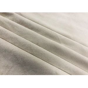 110GSM Microsuede Upholstery Fabric / Recycled Pet Fabric Eco Friendly Oyster