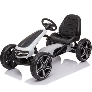 Licensed Kids Go Kart Toy Car for Children Battery Powered 4 Wheels Non-Electric