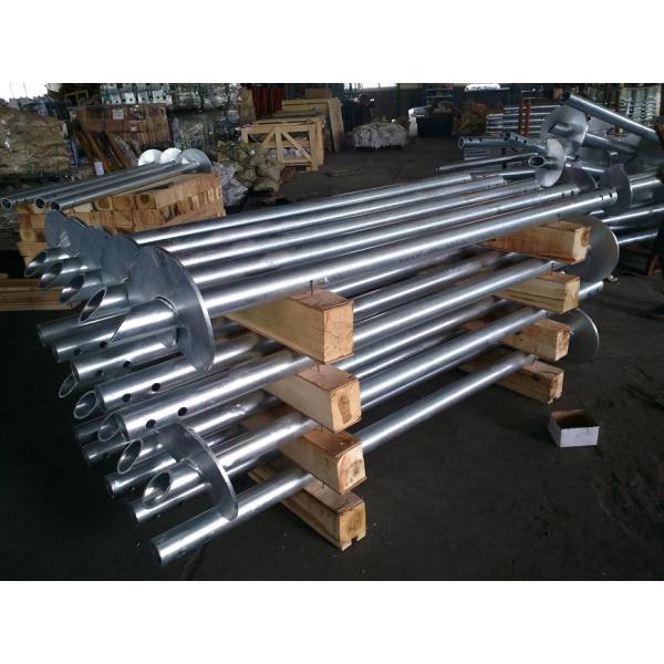 Buy Construction Engineering Hot Dip Galvanized Round Pipe Helical Piles Q355 at wholesale prices
