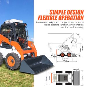 Mini Skid Steer Loader Mini Crawler Skid Steer Loader for Construction Works