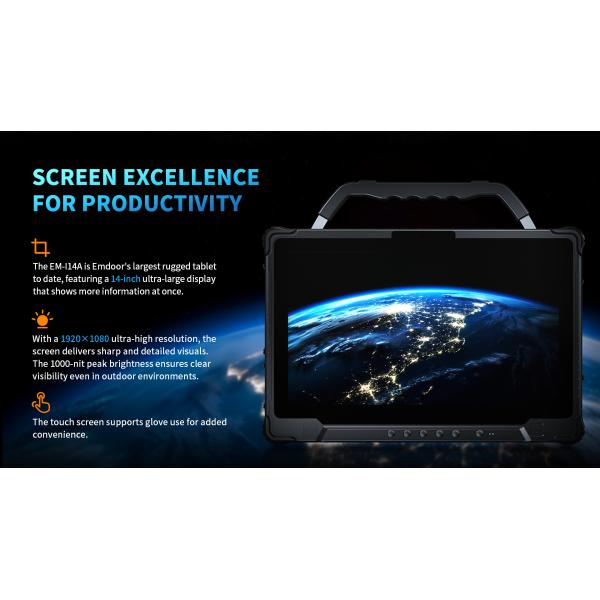 14-inch ULTRA-LARGE AI and waterproof rugged tablet PC EM-I14A