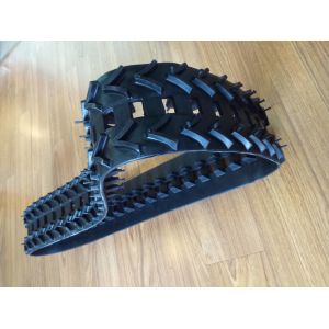 47 Links Robot Small Rubber Track Jointless 123mm Width