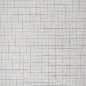 White Cotton Polyester Carbon 4mm Grid Anti Static Tessuto Panno