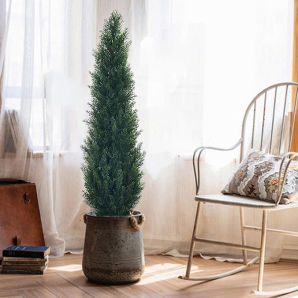 120-200cm Custom Size Artificial Cypress Evergreen In All Seasons Potted Floor Plants