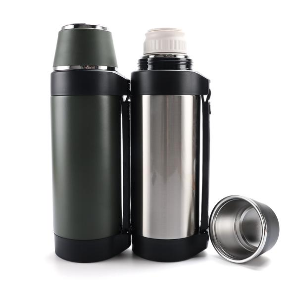 Double Wall Stainless Steel Straight Vacuum Travel Pot For Outdoor Travel