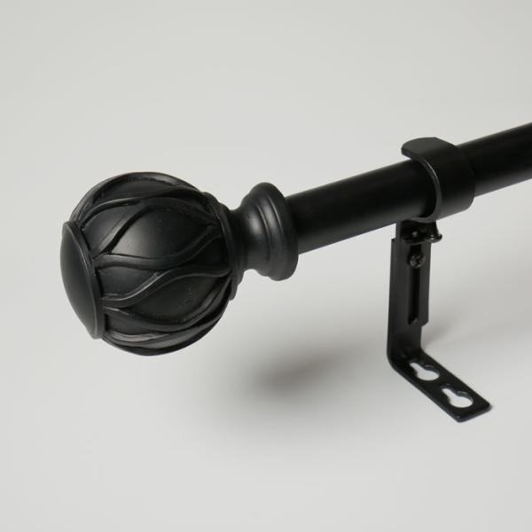 Buy 2m Black Nickel Adjustable Bay Window Curtain Rods at wholesale prices