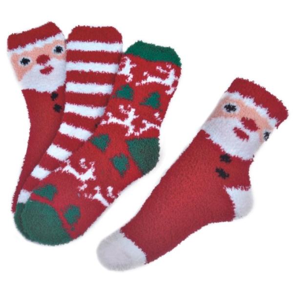 Buy Polyester plush therapy foot spa socks Christmas theme Winter at wholesale prices