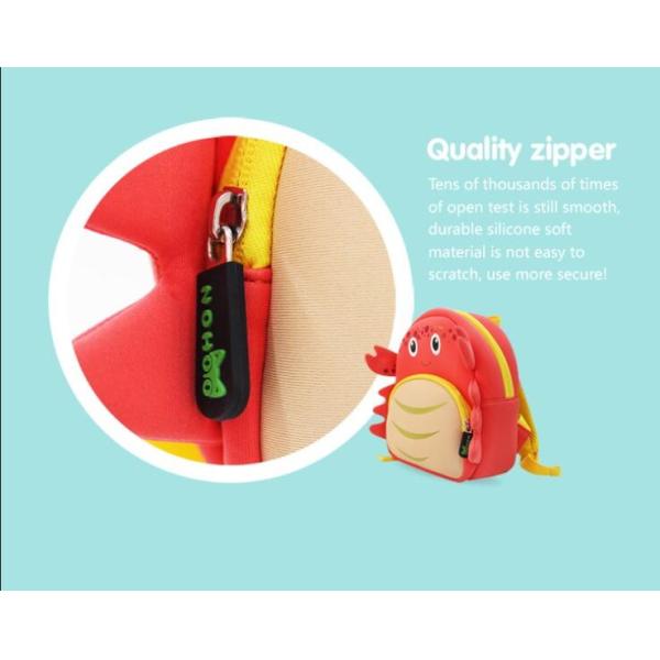 Red Cartoon Kid School Backpack Personalized with Double Shoulder