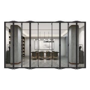 35dB Sound Insulation Coefficient Aluminium Alloy Bi-Fold Doors with Finished