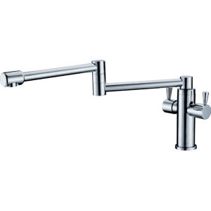 Quality Water Saving Ceramic Kitchen foldable Faucet with Rotated Water Pipe for sale