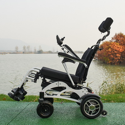 Buy Portable Aluminum Alloy Collapsible Wheelchair With Lamp at wholesale prices