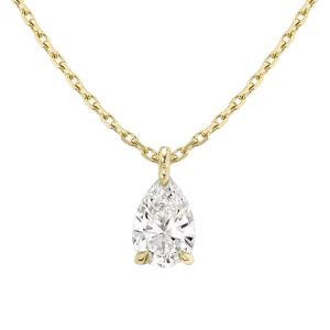 China 925 Sterling Silver Pear Cut Zircon Pendant Necklace for Women on sale