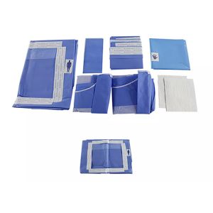 Laparoscopy Procedure Pack SMS Fabric Sterile Green Surgical Pack Essential