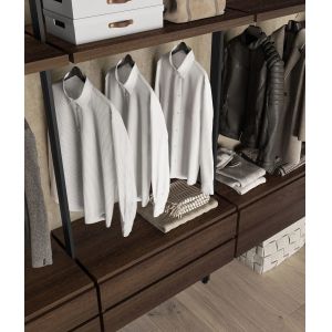 Modern Open Wardrobe Customized Solid Wood Bedroom Wardrobe