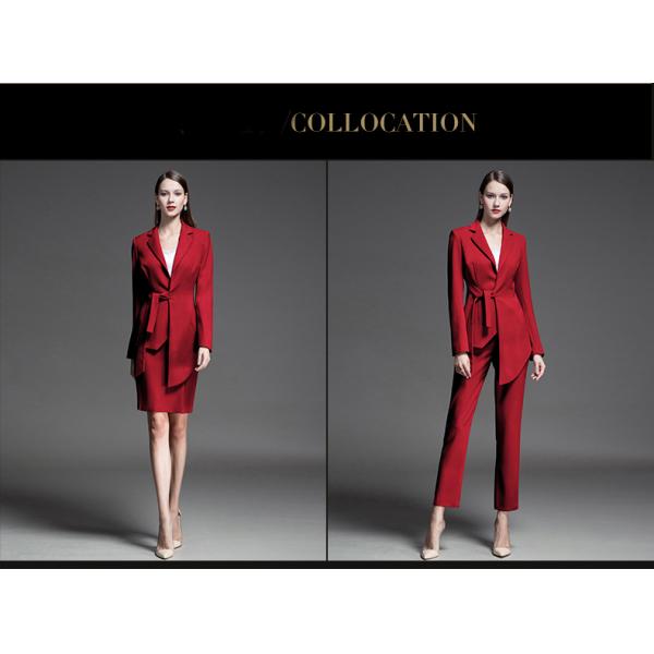 Anti-Static Fall Autumn Slim Fit Blazer for Women Ladies Office Business Suits