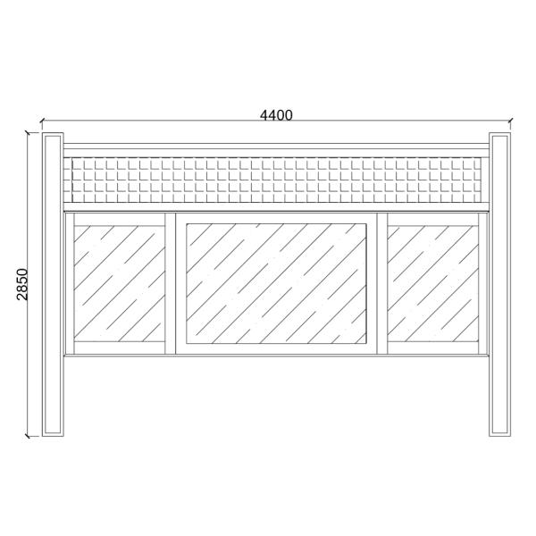 Galvanized L4400mm H2850mm Scrolling Light Box