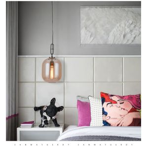 Glass industrial style bar chandelier living room bedroom study wax gourd