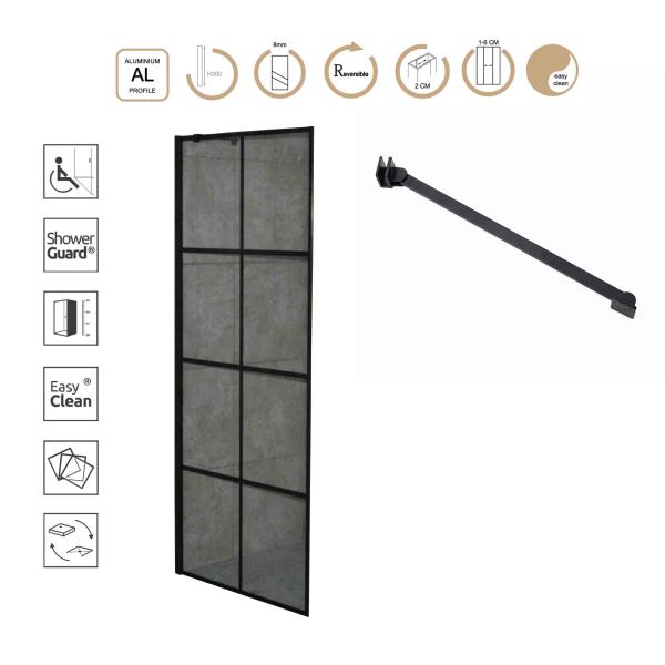 Buy 8mm Tempered Glass Walk in Shower Door at wholesale prices